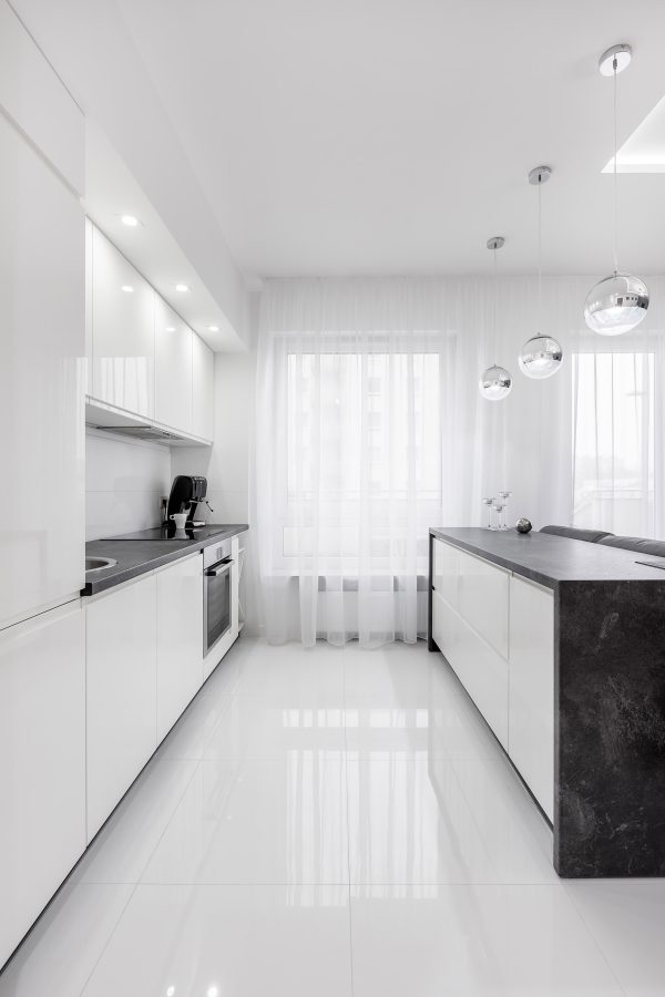 White kitchen with island White kitchen with island