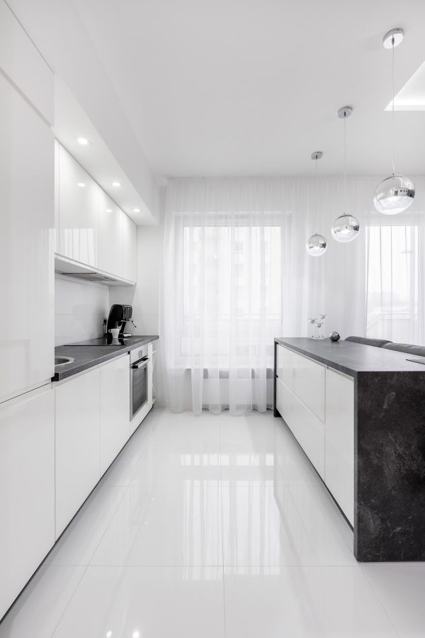 White kitchen with island White kitchen with island