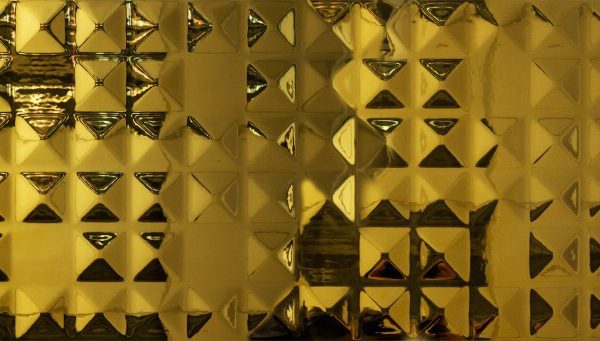 Metalico Diamante Oro Brillo 90x30